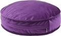 YIUOR Round Floor Pillow Cover Velvet Throw Seating Pouf Yoga Meditation Cushion Plush Case Reading Room Decor Cover Only (19.7IN, Purple)
