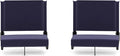 Flash Furniture Grandstand Portable Stadium Seats for Bleachers or Benches, Folding Padded Stadium Chairs with Handle, Pack of 2, 500 lb. Weight Capacity, Navy