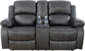AYCP Bonded Leather Living Room Furniture Set Reclining Sofa Set Loveseat Furniture Sets in Living Room Sofa Recliners (Loveseat, Black)