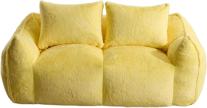 KEIKI Giant Bean Bag Couch for Adults, Oversized Loveseat, 2 Seater Fireside Chair, Comfy Lazy Floor Sofa, Cozy Reading Chair with Pillows for Living Room, Bedroom, No Assembly Required