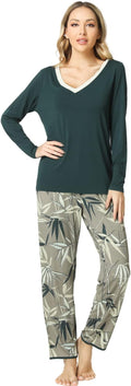 GYS Viscose from Bamboo Women's Pajama Sets Super Soft Long Sleeve Sleepwear Comfy Winter Pjs Sets S-4X