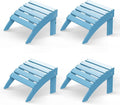 GREENVINES Adirondack-Ottoman | Set of 4 | HDPE Plastic | Outdoor Footrest | All Weather | Foot Rest | Foot Stool | Arctic | for Adirondack Chair | for Patio Backyard Pool