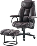 ATMILD Office Chair Big and Tall, High Back Ergonomic Office Chair with Padded Armrest, 400 lbs,PU Leather (Dark Brown)