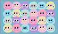 Booooom Jackson 7'6''x13' Pastel Plush Smileys Classroom Rug for Kids Room Seating Décor - Thick Nylon Large Preschool Carpet Daycare Rug for Teaching & Playroom, Non-Slip &No Triping,20X Stain Resist