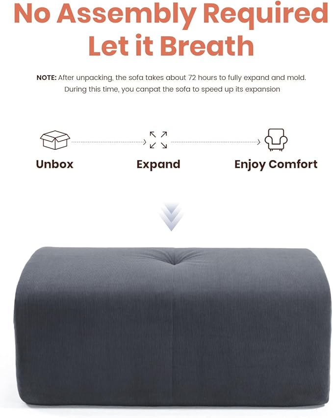 MastonHome Soft Boneless Lounge Couch for Apartment Living, Ideal for Renters & Small Homes, Casual Seating for Relaxing in Living Rooms