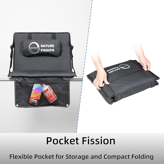 Stadium Seat with Back and Lumbar Support and Padded Cushion Foldable and Portable Perfect for Bleacher Chair in Sports Events and Camping Lawn Use
