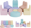 UMOMO MX-02 10 PCS Kids Sofa Set, Daycares Chairs for Toddlers Activities, Colorful Modular Flexible Seating Set for Home Preschool Playroom
