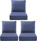 Luxury Outdoor Seat Cushion Set-22 x 24 x 6 Inch Outdoor Chair Cushions with Water Resistant & Removable Cover Outdoor Cushions for Patio Furniture Chair Sofa Couch