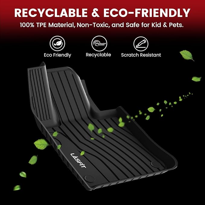 LASFIT Floor Mats & Cargo Mat for Mercedes Benz GLC SUV 2026 2025 2024 2023 GLC300 / GLC43 AMG / GLC63 AMG S E (Not for Coupe & PHEV (350e)), All Weather TPE Floor Liners & Trunk Mat