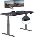 Vari ComfortEdge 60x30 Inch Adjustable Electric Standing Desk – Sit Stand VariDesk with Memory Presets, Sloped Edge, 200 LB Capacity + Tool-Free Assembly (Black)