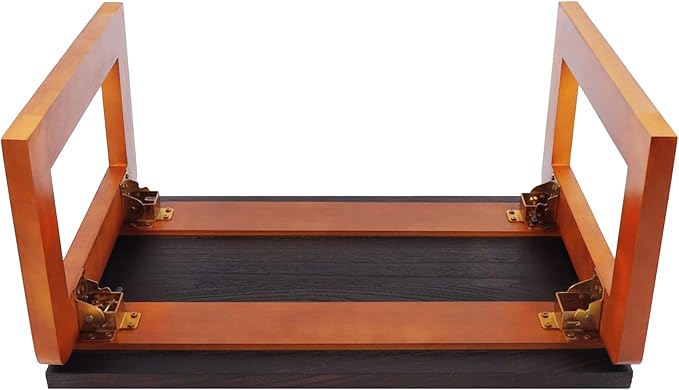 DYRABREST Japanese Floor Table, Wooden Portable Coffee Table, Altar Table for Meditation with Foldable Legs, Low Table for Sitting on The Floor, 23.6''x 15.7''x 11.8''