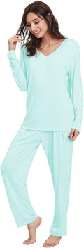 GYS Viscose from Bamboo Women's Pajama Sets Super Soft Long Sleeve Sleepwear Comfy Winter Pjs Sets S-4X