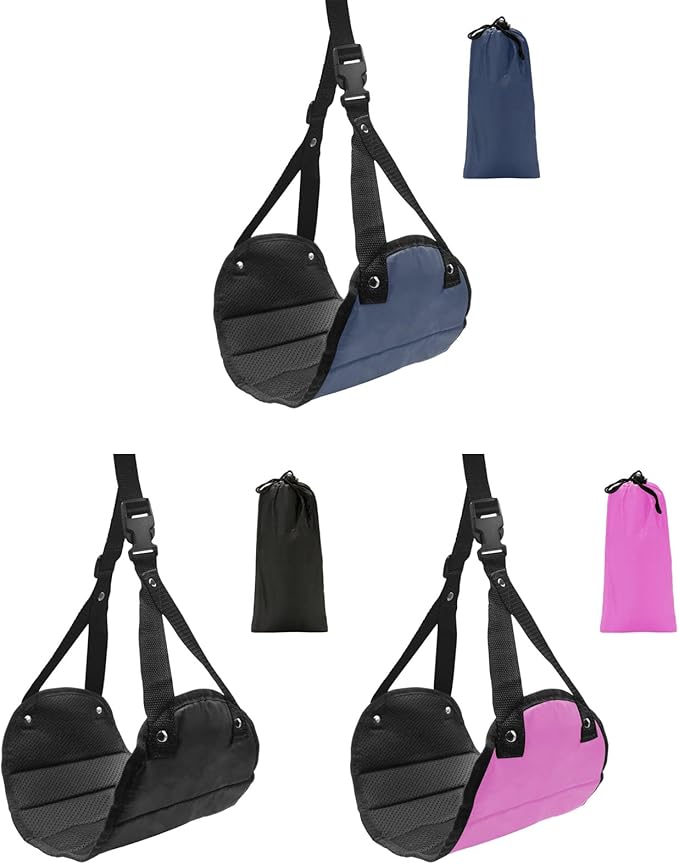 Portable Airplanes Foot Rest Hammock Adjustable Travel for Long Flight Comfort Relief