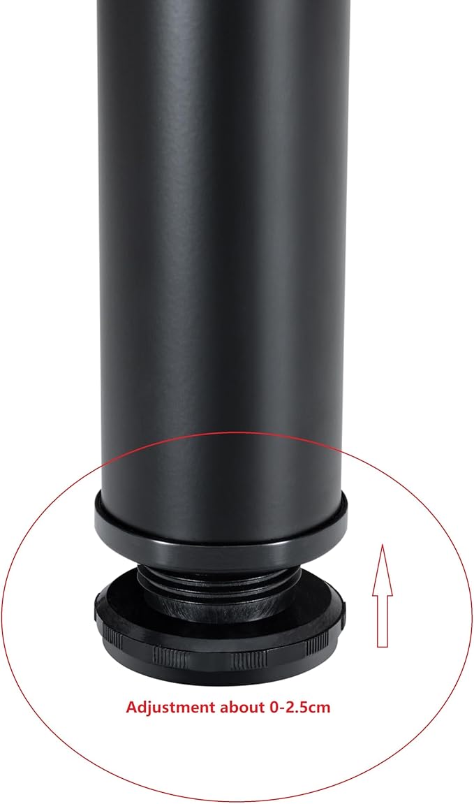 WUHUANGKAKA 40 Inch Adjustable Metal Desk Legs, Suitable for DIY Furniture, Computer Desk, Dining Table, Workbenches, Coffee Table, Set of 4 (Black)