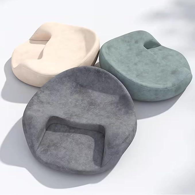 Ergonomic Meditation Cushion with Memory Foam - Large Floor Pillow Seat for Meditation, Yoga, Reading - Removable & Washable Cover, Comfortable for Home, Office, Studio Grey