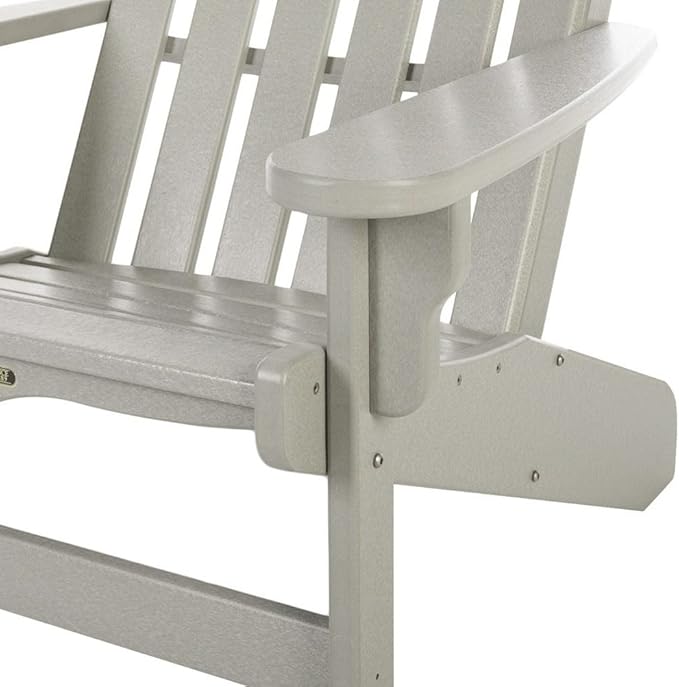 Original Pawleys Island Gray DuraWood Essentials Adirondack Chair – Eco-Friendly Recycled Material, Stainless Steel Hardware, Smooth Fit N Finish, Handcrafted in The Carolinas