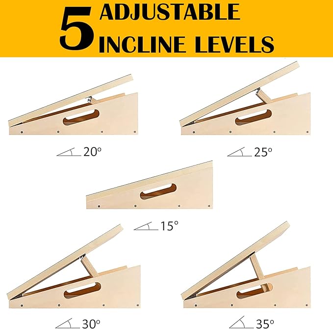 MUCITAGF Professional Slant Board, Adjustable Incline Board and Calf Stretcher, Slant Board for Calf Stretching, Calf Stretch Board