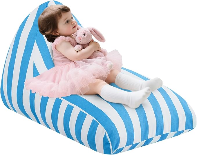 COMAX Bean Bag Chairs for Kids, Kid Beanbag Chair Stuffed with Filler, Toddler Lounge Chair Cotton, Lazy Floor Lounger for Girls and Boys, Premium Cotton Canvas