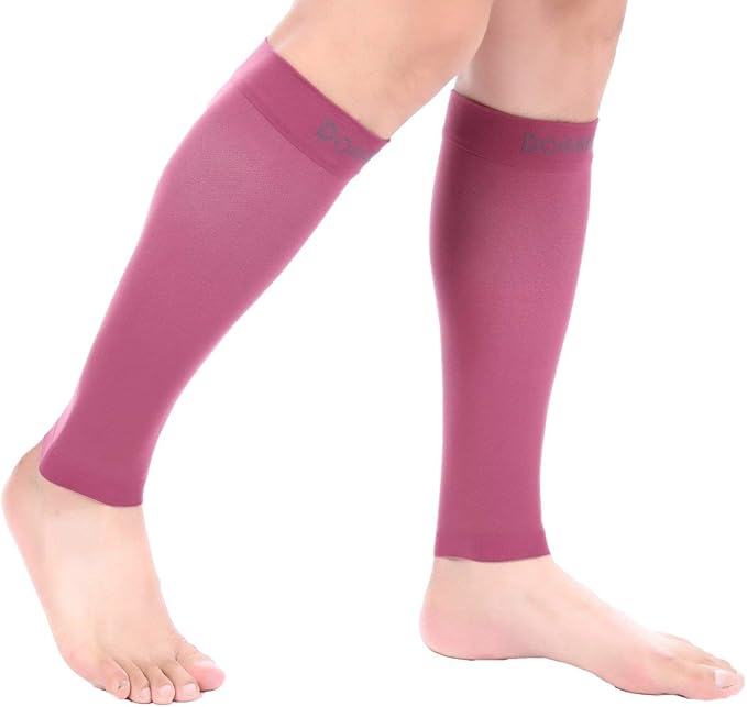 Doc Miller Compression Calf Sleeve for Men & Women – 20-30mmHg Graduated Support for Running, Shin Splints, Calf Strain – Knee High, Small to 6XL Plus Size