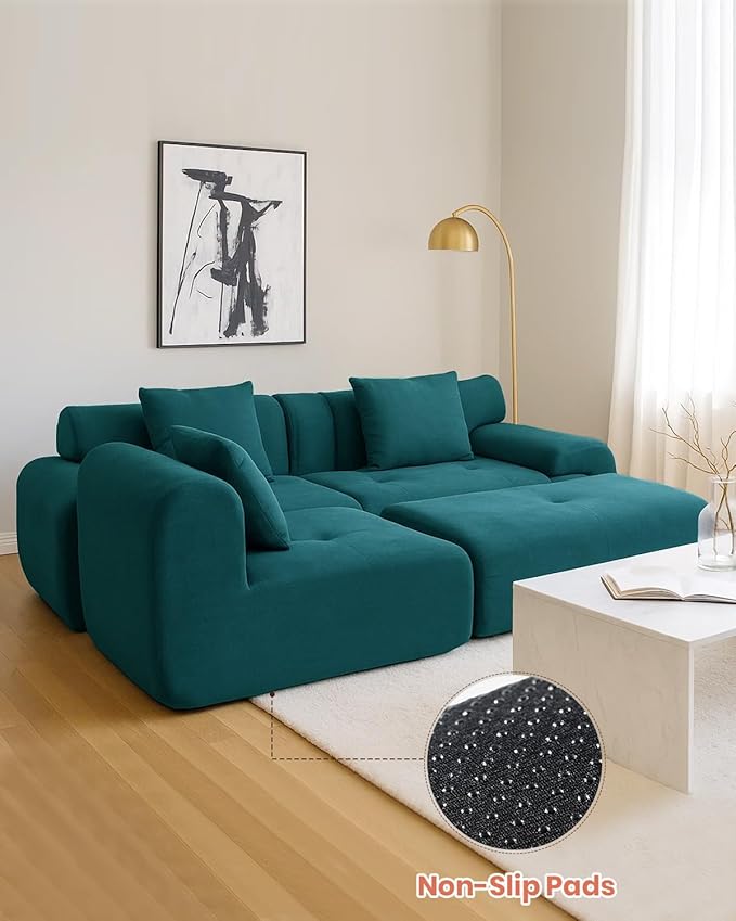 MastonHome Soft Boneless Lounge Couch for Apartment Living, Ideal for Renters & Small Homes, Casual Seating for Relaxing in Living Rooms