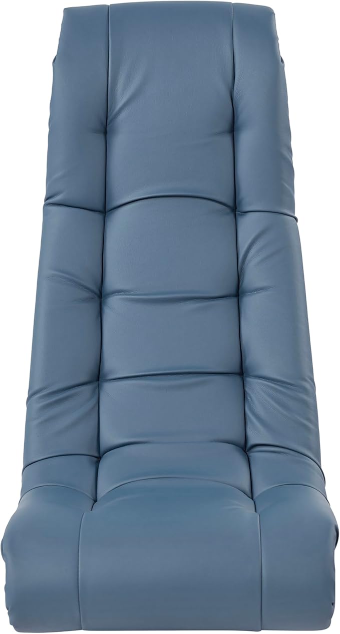 FDP Tufted Floor Rocker for Kids, Teens and Adults Comfortable, Ergonomic Chair for Reading, Playing Video Games, or Watching TV - Powder Blue, 10488-PB