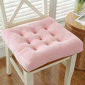 vctops Velvet Solid Chair Pad Super Soft Plush Washable Square Seat Cushion for Kitchen Dining Room (Pink,16" x 16")