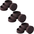 1.5x1.5 Round Rubber Furniture Caster Cups, Anti-Sliding Furniture Pads Bed Stopper Floor Protectors with Grip - Protect Any Flooring