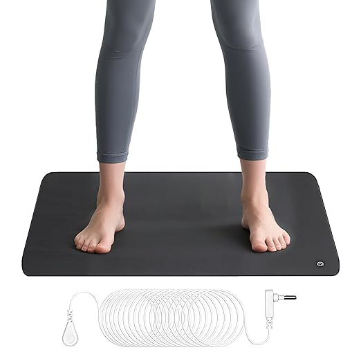 BESTING Grounding Mat for Feet, Waterproof & Stain-Resistant, Stress Relief & Wellness Earthing Mat for Better Sleep, Yoga, Office, Living Room (24'' x 16'')