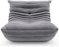 High-end Bean Bag Chair, Fireside Togo Chair with Grey Suede Fabric Cover, Comfy & Soft Lazy Floor Lounge Sofa for Bedroom, Living Room, Office or Lounger