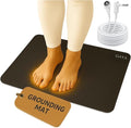 GAYA Grounding Mat for Feet, Sleep Improvement, Back Pain Relief, Muscle Relaxation & Stress, Including 15ft Cord, 100K Ohm Resistor | Conductive Carbon | Earthing Pads for Bed Couch, Desk (24''X16'')