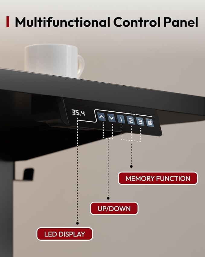 SANODESK Standing Desk Height Adjustable Electric Stand up Desk 71x32 Inches Sit Stand Home Office Desk with Splice Board, Black Frame/Black Top