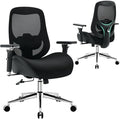 750lbs Big and Tall Office Chair for Heavy People Ergonomic Mesh Desk Chair with Wide Thick Seat Cushion,Adjustable Lumbar Support and 4D Armrests for Aitting All Day