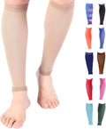 Doc Miller Compression Calf Sleeve for Men & Women – 20-30mmHg Graduated Support for Running, Shin Splints, Calf Strain – Knee High, Small to 6XL Plus Size