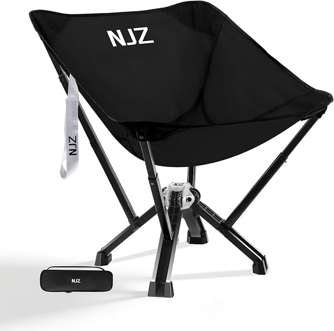 NJZ Folding Outdoor Chair — Easy Outdoor Comfort, Simple One-Piece Design, Stable Aluminum Frame, Relaxed Seating for Backyard, Camping & Everyday Use