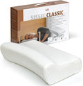 SISSEL Classic Neck Pillow Size L | Unique Incline for Disc & Vertebrae Relief | 5-Year Shape Stability Guarantee | Includes Washable Velour Cover | Dimensions: Approx. 47 x 33 x 14 cm