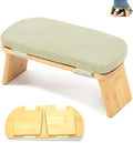 Estleys Meditation Bench, Bamboo Meditation Stool, Folding Kneeling Meditation Bench, Seiza Prayer Bench, Prayer Bench with Meditation Cushion, Kneeling Stool (Beige)
