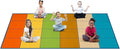 Classroom Rug Carpet 24 Seats for Elementary Prechool Daycare Nursery Playroom Game Room Homeschool Library Reading Activity Non Slip Soft Foldable Rolling Packing 7.5 x 13 ft