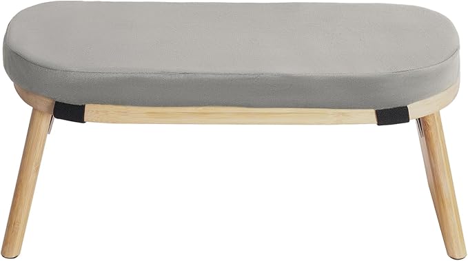LYNICESHOP Meditation Bench,Foldable and Ergonomic Meditation Stool for Yoga and Prayer, Portable Kneeling Bench with Cushion,Comfortable Seiza and Cross-Legged Sitting (Coffee/Gray/Green) (Gray)