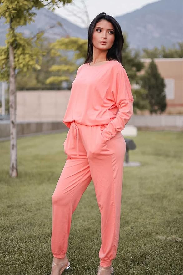 PRETTYGARDEN Women Fall 2 Piece Lounge Outfit Long Sleeve Tops High Waisted Jogger Pants Set Spring Travel Clothes Tracksuit