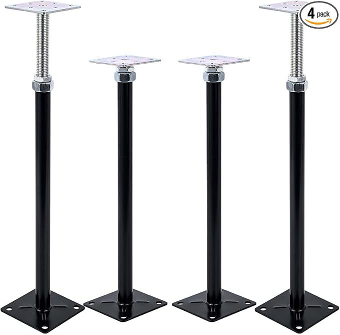 4-Pack Adjustable House Jack for The Floor, Adjustable Supports, Post 16" to 20"