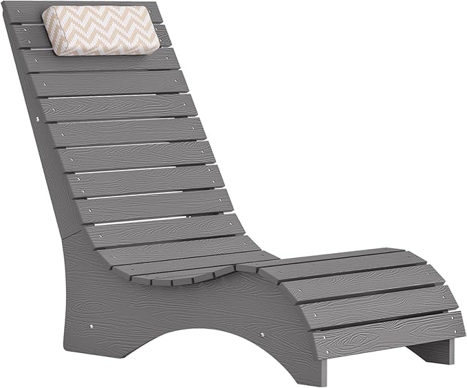 Homenjoy Pool Lounge Chairs Set of 2, Use in Pools Lounge Chairs up to 10-Inches of Water, Chaise Chairs with Headrest, Lounge Chair Outdoor, Fade-Resistant Pool Lounger for Deck