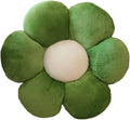 lannery Flower Plush Throw Pillows, Flower Floor Pillow Seating Cushion Toy for Reading, Room, Watching TV (11.8", Dark Green)
