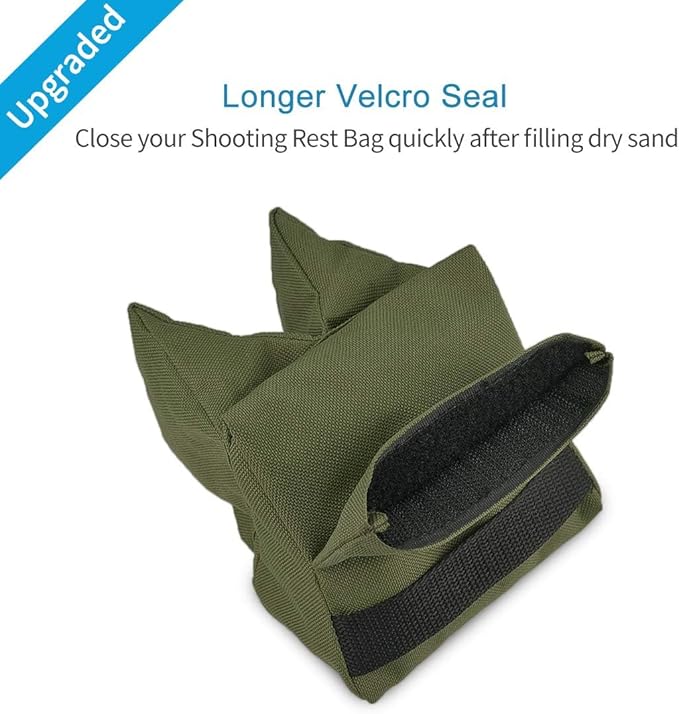 Twod Outdoor Shooting Rest Bags - Target Sports Bench Rest with Front & Rear Support SandBag Stand Holders for Gun Rifle Shooting Hunting Photography - Unfilled