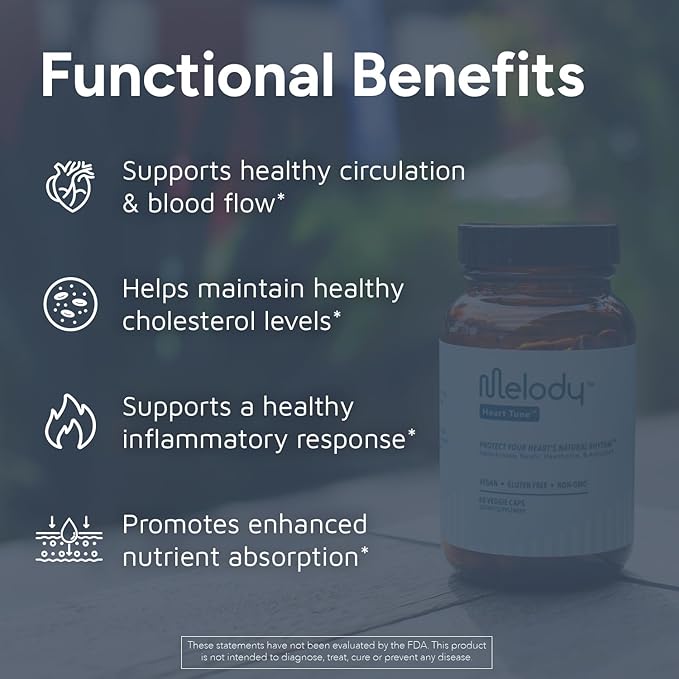 Heart Tune 4-in-1 Blood Pressure Support Supplements – 2 Month Supply – 2,400 FU Nattokinase, 4,500mg Reishi Mushroom & Hawthorn – Dr. Formulated for Vascular Circulation & Flow – 60 Vegan Capsules