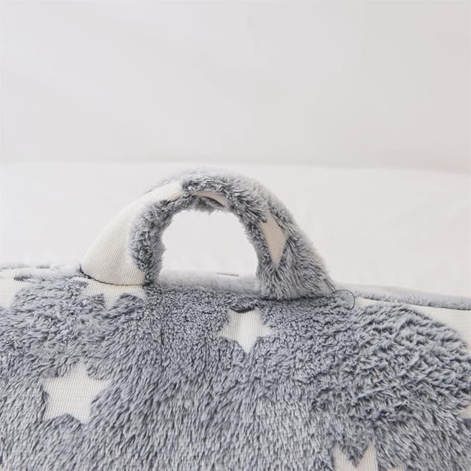 Holawakaka Glow in The Dark Reading Pillow for Sitting up in Bed Sofa Kids Teens, Luminous Moon Stars Backrest Pillow with Arms for Boys Girls Petites, Back Support Cushion for Couch Nursery Playroom
