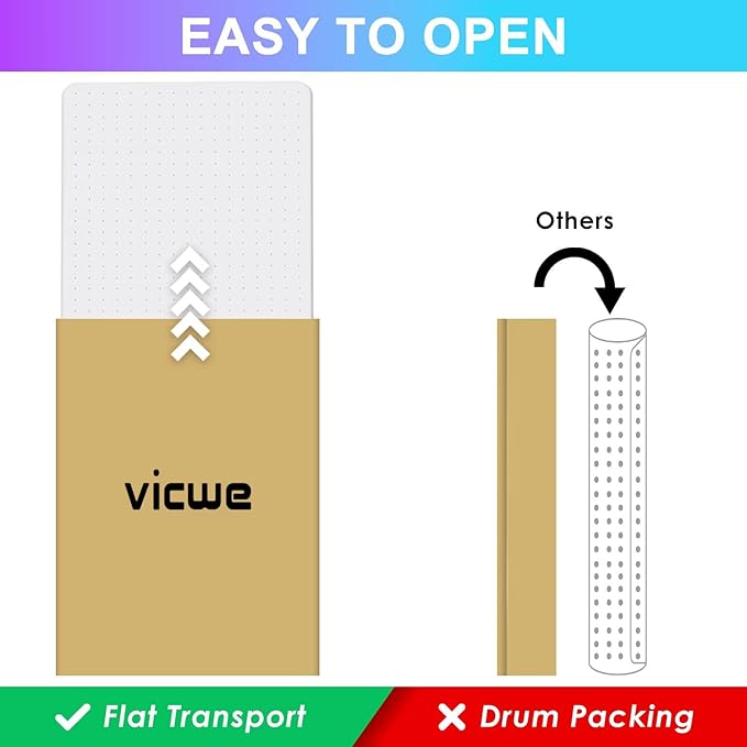 Vicwe Office Chair Mat for Carpet, 46''x 60'' Heavy Duty Chair Mat for Carpeted Floors, Easy Rolling Hard Mat for Office Chair on Carpets, Anti-Slip Carpet Protector Mat Clear,Ship Flat