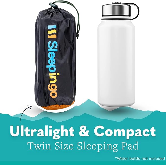 Sleepingo Ultralight Sleeping Mat - Inflatable & Compact Camping Air Mattress for Backpacking, Hiking- New