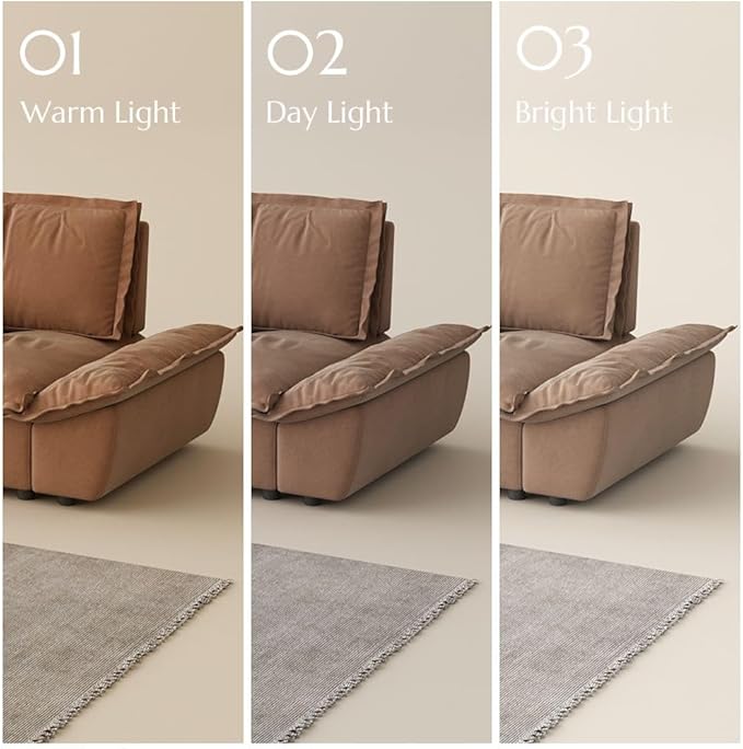POVISON Oversized Modular Sectional Sailboat Sofa for Living Room with Adjustable Backrest Sectional Couches Large Deep Sofa Set 3 Seats Big Comfy Cloud Couch for House Office