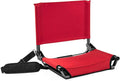 Cascade Mountain Tech Stadium Seat - Lightweight, Portable Folding Chair for Bleachers and Benches - Red, 17"