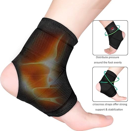Vinaco Ankle Brace, 2 Pack Breathable & Strong Ankle Brace for Sprained Ankle, Stabilize Ligaments, Prevent Re-Injury, Ankle Braces for men & women with Adjustable Wrap, ankle support for men